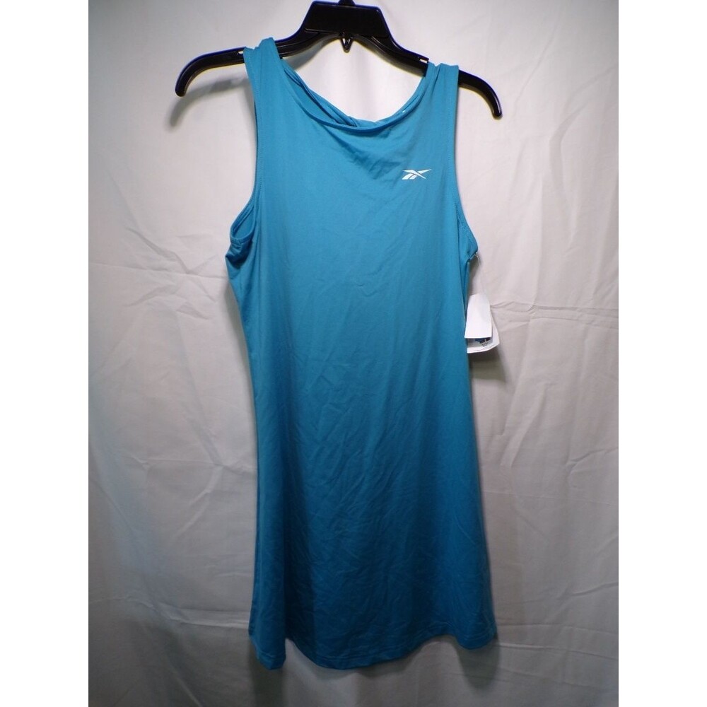 Reebok Women's Athletic Tennis Dress Blue Sleeveless Open Back Size S